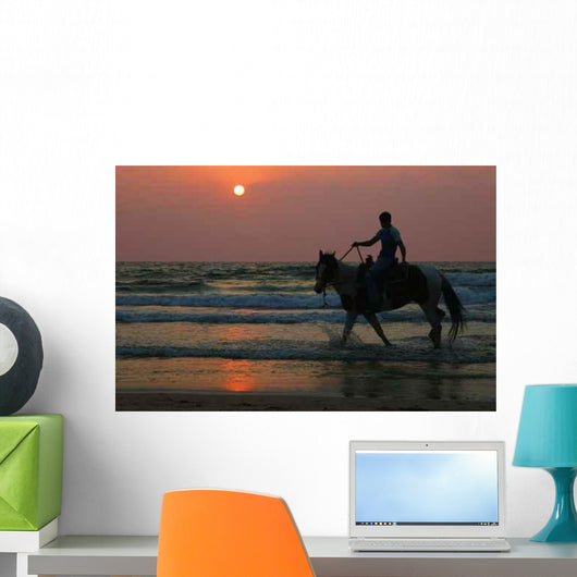 Horse Beach Wall Decal