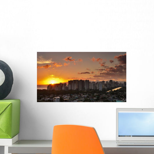 Honolulu Sunset Wall Decal