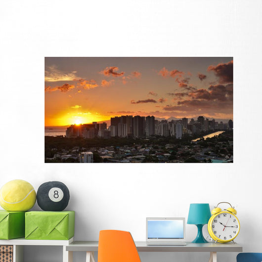 Honolulu Sunset Wall Decal