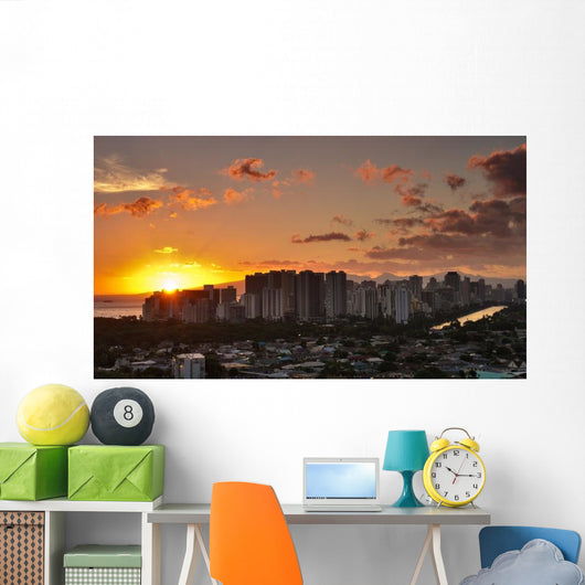 Honolulu Sunset Wall Decal