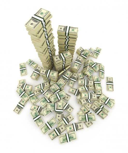 Big Pile Money Green Wall Decal