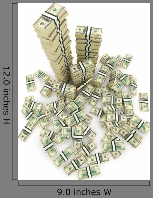 Big Pile Money Green Wall Decal
