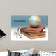 Books And World Globe Wall Decal