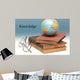 Books And World Globe Wall Decal