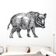 Wild Boar Wall Decal