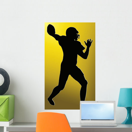 Golden Back Sport Silhouette Wall Decal