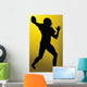Golden Back Sport Silhouette Wall Decal