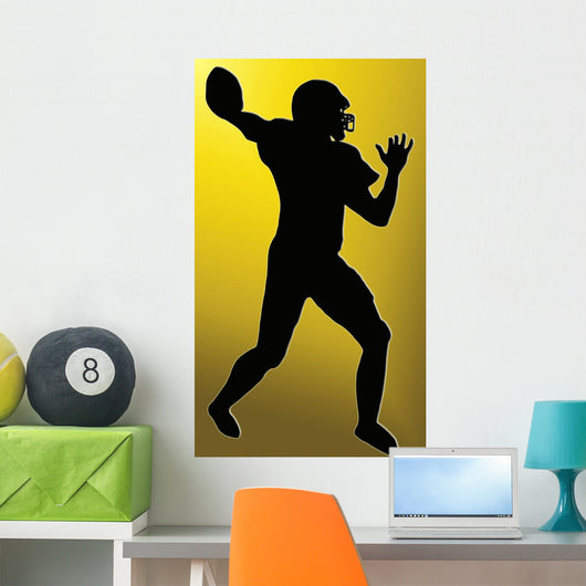 Golden Back Sport Silhouette Wall Decal