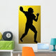 Golden Back Sport Silhouette Wall Decal