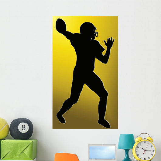 Golden Back Sport Silhouette Wall Decal