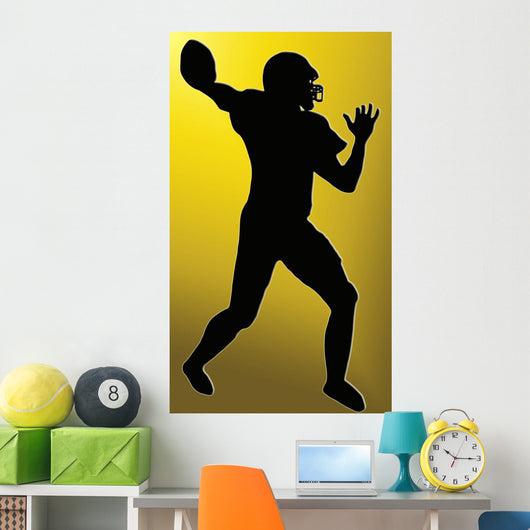Golden Back Sport Silhouette Wall Decal