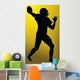 Golden Back Sport Silhouette Wall Decal