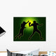 Green Glow Silhouette American Wall Decal