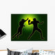 Green Glow Silhouette American Wall Decal
