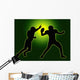 Green Glow Silhouette American Wall Decal