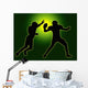 Green Glow Silhouette American Wall Decal