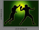 Green Glow Silhouette American Wall Decal