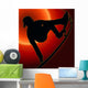 Sunset Back Skateboarding Vert Wall Decal