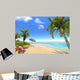 Beach Palms And Umbrella Wall Decal