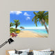 Beach Palms And Umbrella Wall Decal