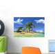 CG Render Paradise Lagoon Beach Wall Decal