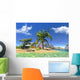 CG Render Paradise Lagoon Beach Wall Decal