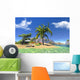 CG Render Paradise Lagoon Beach Wall Decal