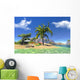 CG Render Paradise Lagoon Beach Wall Decal
