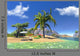 CG Render Paradise Lagoon Beach Wall Decal