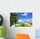 Paradise Lagoon And Bench Wall Decal