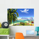 Paradise Lagoon And Bench Wall Decal