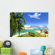 Paradise Lagoon And Bench Wall Decal