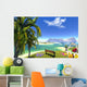Paradise Lagoon And Bench Wall Decal