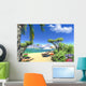 CG Render Paradise Lagoon With Lounge Wall Decal