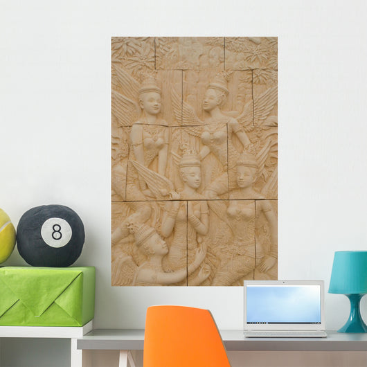 Five Angel Terracotta Thailand Wall Decal
