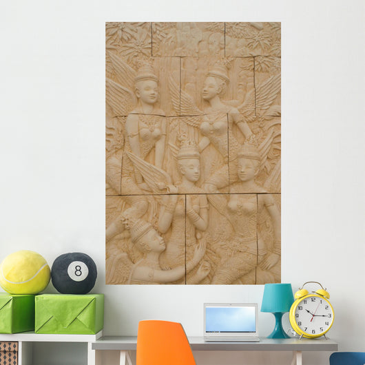 Five Angel Terracotta Thailand Wall Decal