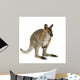 Wallaby Front White Wall Decal