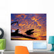 Black Bird Against Sunset Wall Decal