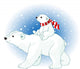 Polar Bear Mom And Cub Illustration Wall Decal