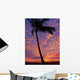 Beach and Palm Tree Sunset Wall Decal