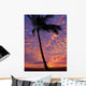 Beach and Palm Tree Sunset Wall Decal