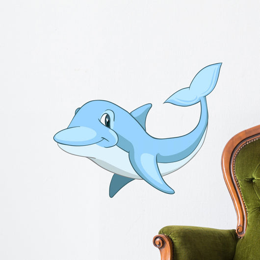Cartoon Character Dolphin Wall Decal