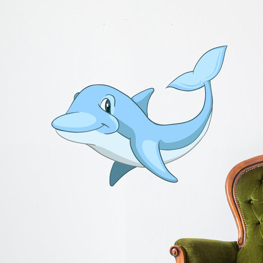 Cartoon Character Dolphin Wall Decal