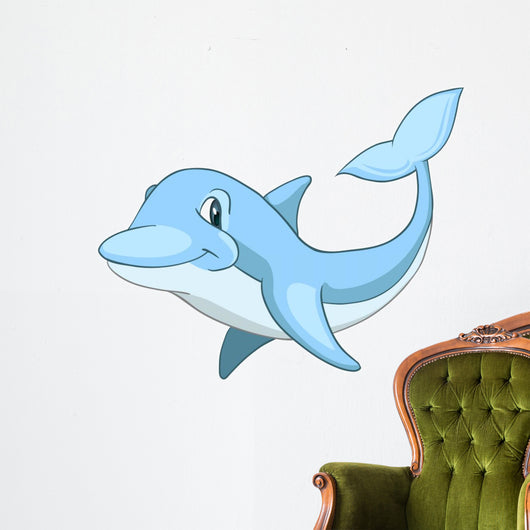 Cartoon Character Dolphin Wall Decal