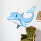 Cartoon Character Dolphin Wall Decal
