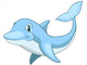 Cartoon Character Dolphin Wall Decal