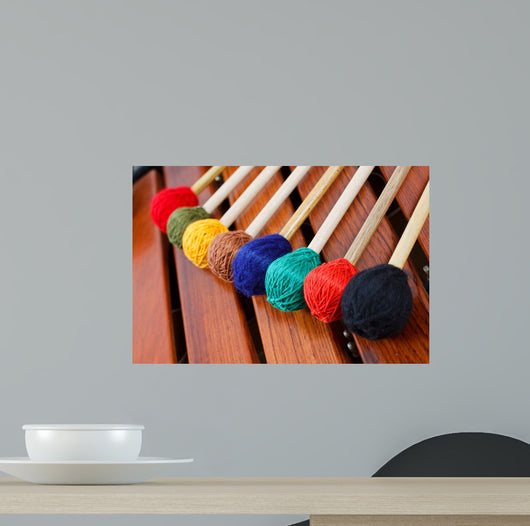 Coloured Mallets Marimba Wall Decal