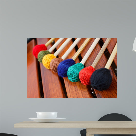 Coloured Mallets Marimba Wall Decal