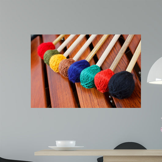 Coloured Mallets Marimba Wall Decal