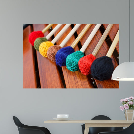 Coloured Mallets Marimba Wall Decal